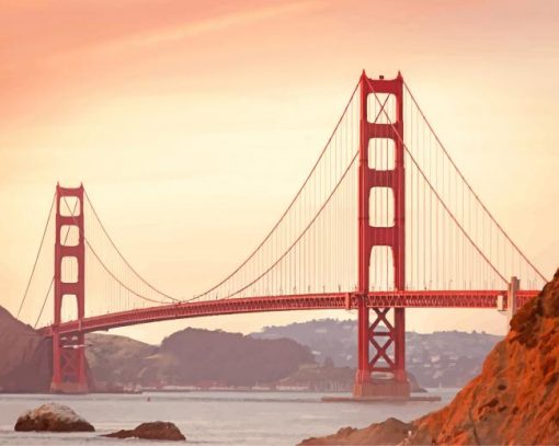 California Golden Gate During Sunrise