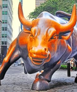 Charging Bull In New York paint by numbers