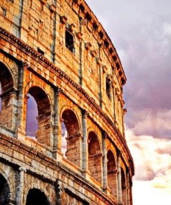 Colosseum Ancient Building Wreckage In Rome