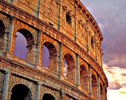 Colosseum Landmark In Rome Paint By Numbers