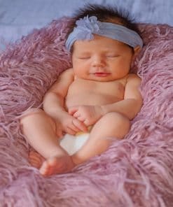 Cute Sleepy Baby Girl Paint By Numbers