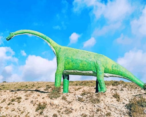 Dinosaur Statue In Spain paint by numbers