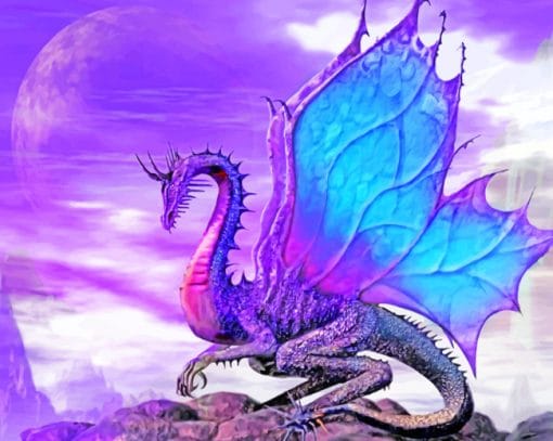 Dragon The Dream Of Violet Princess paint by numbers