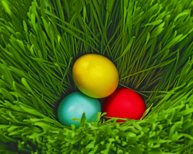 Easter Eggs Hunt paint by numbers