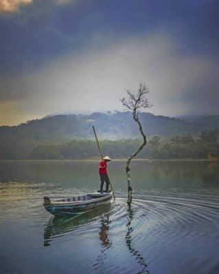 Fisherman In Asia paint by numbers