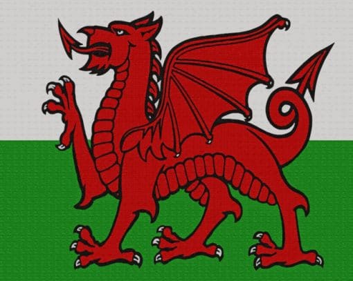 Grand Britain Flag Of Wales paint by numbers