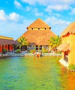 Hotel Caribs Mexico Yucatan paint by numbers