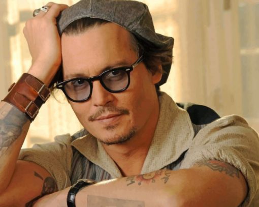 Johnny Depp With Glasses paint by numbers