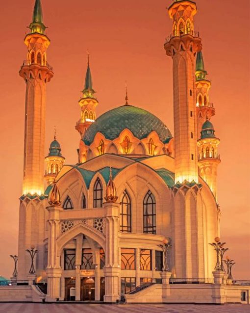 Kul Sharif Mosque Russia paint by numbers