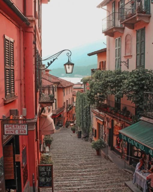 Lake Como Street Italy paint by numbers