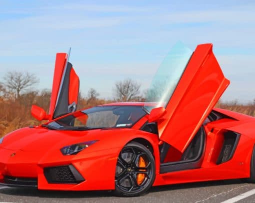 Lamborghini Aventador paint by numbers