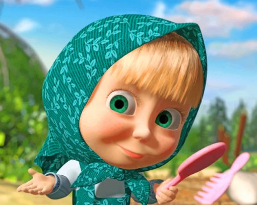 Masha And The Bear paint by numbers