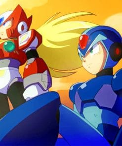 Mega Man X Cartoon paint by numbers