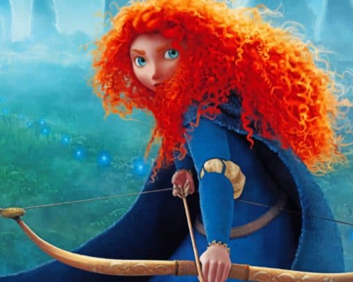 Merida Brave Cartoon Hero paint by numbers