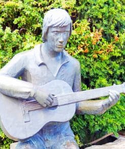 Musician With Guitar Statue paint by numbers