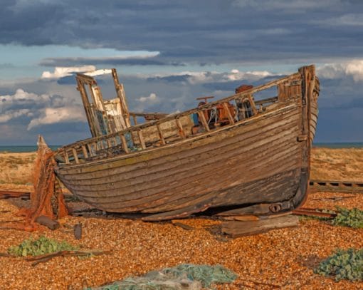 Old Fishing Boat paint by numbers