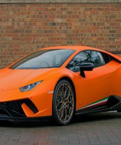 Orange Lamborghini Huracan Car paint by numbers