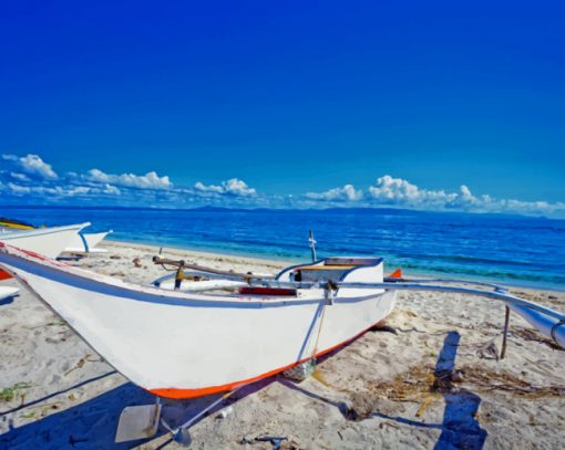 Philippines Coast Boats paint by numbers