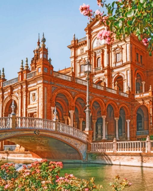 Plaza De España Spain paint by numbers