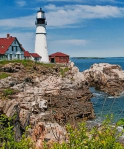 Portland Head Light Maine paint by numbers