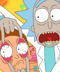 Rick And Morty Wide Open Eyes Paint By Numbers