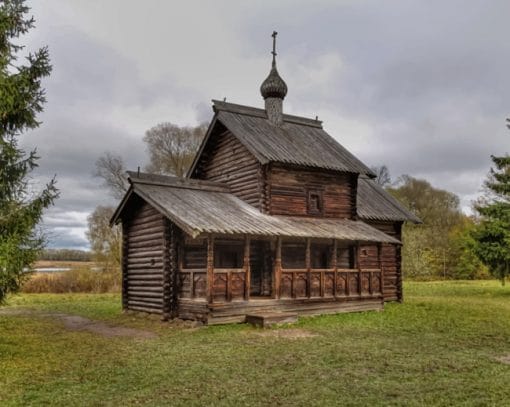 Russia Temple Church Novgorod Museum paint by numbers