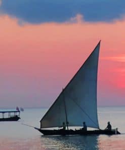 Sailing Boat In Nungwi Tanzania Paint By Numbers