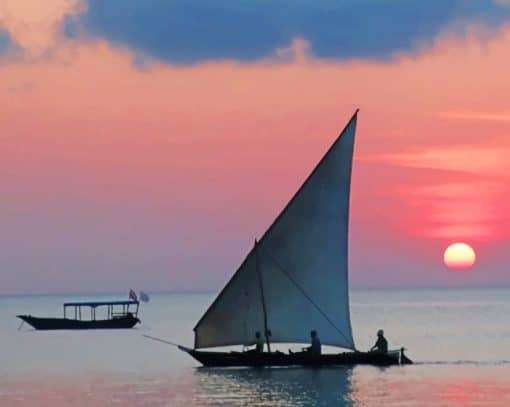 Sailing Boat In Nungwi Tanzania Paint By Numbers