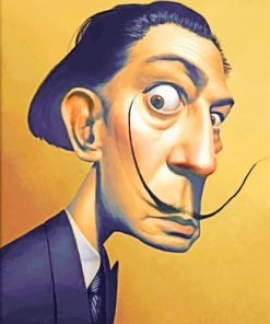 Salvador Dalí Caricature paint by numbers