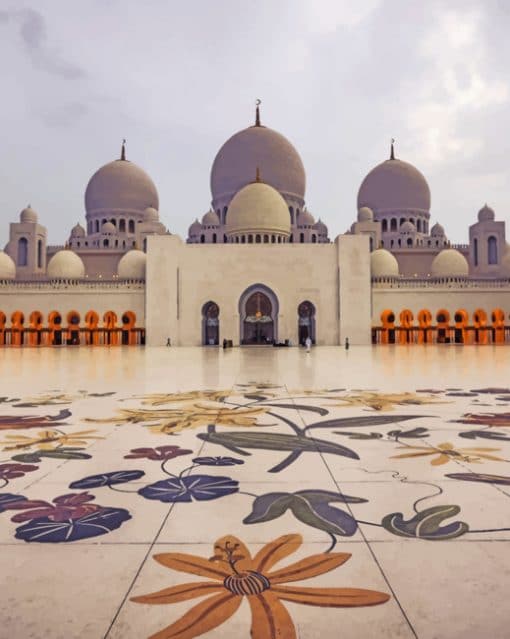 Sheikh Zayed Grand Mosque paint by numbers