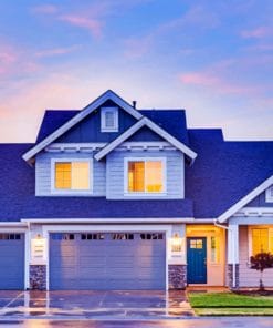 Simple Beautiful Purple House Paint By Numbers