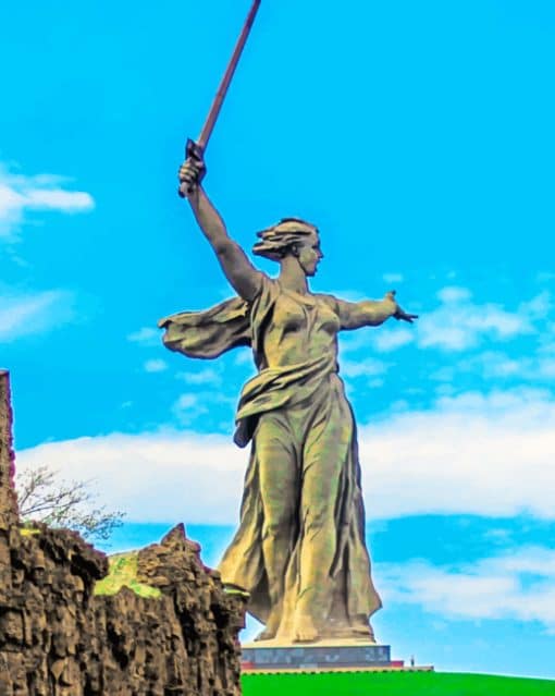 Statue Of Stalingrad Heroes paint by numbers