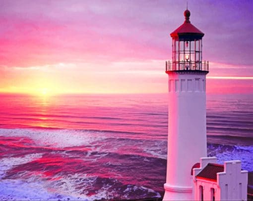 Sunset Lighthouse Paint By Numbers