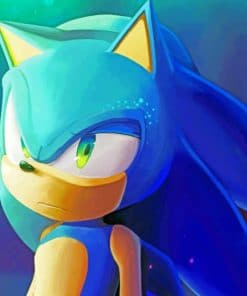 Super Sonic Cartoon paint by numbers