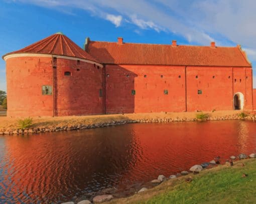 Sweden Fortress River Bridge Landskrona paint by numbers