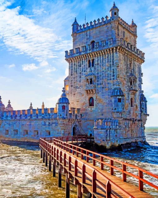 Torre De Belém Lisboa paint by numbers