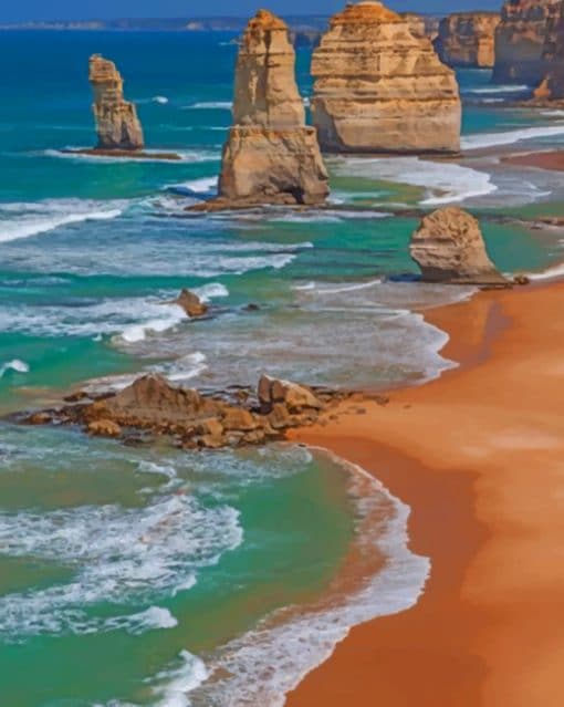 Twelve Apostles Marine National Park paint by numbers