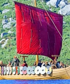 Vikings Sailing Boat Paint By Numbers