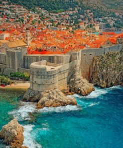 Walls Of Dubrovnik Croatia paint by numbers