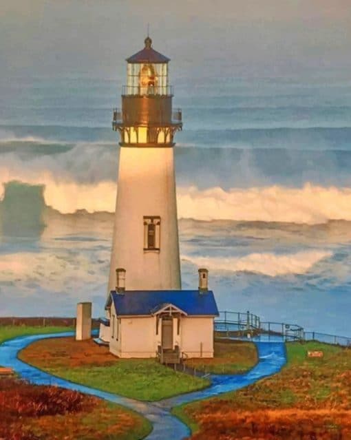 Yaquina Head Lighthouse paint by numbers