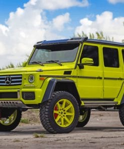 Yellow Mercedes Benz G Class paint by numbers