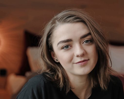 Actress Maisie Williams paint by numbers