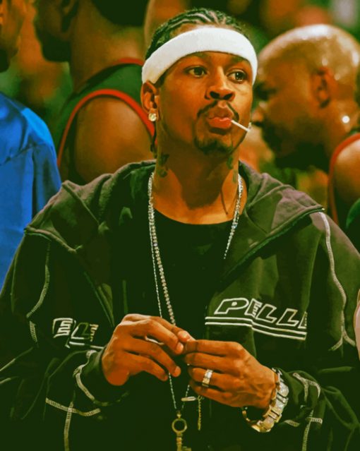 Allen Iverson Wearing A Durag paint by numbers