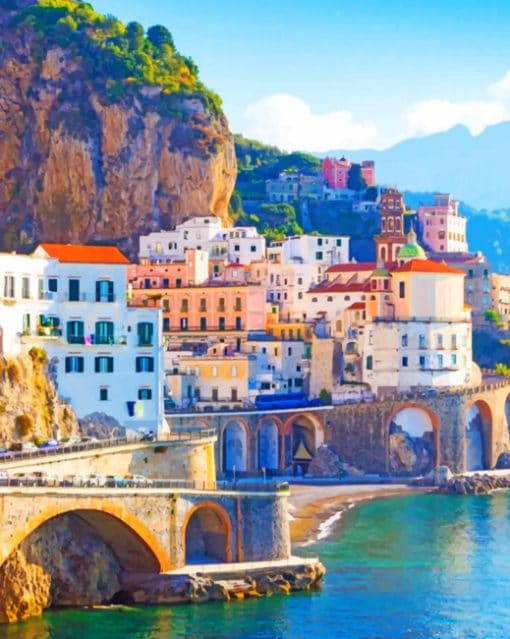 Amalfi Coast Italy paint by numbers