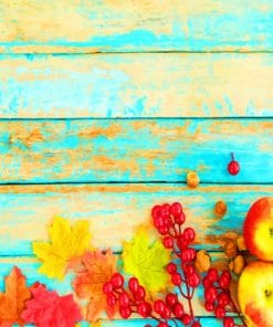 Apples On Wooden Table paint by numbers