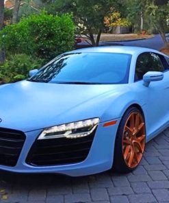 Audi R8 Matte Blue paint by numbers