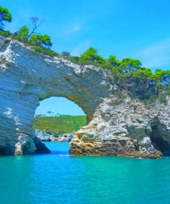 Gargano National Park Geology Idyllic paint by numbers