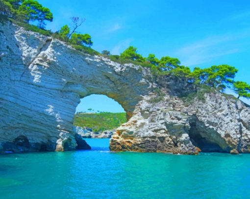 Gargano National Park Geology Idyllic paint by numbers