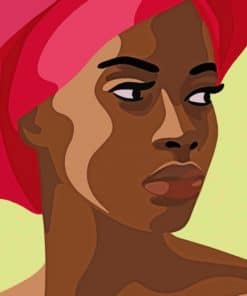 African Girl Illustration paint by numbers