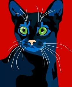 Black Cat Pop Art paint by numbers